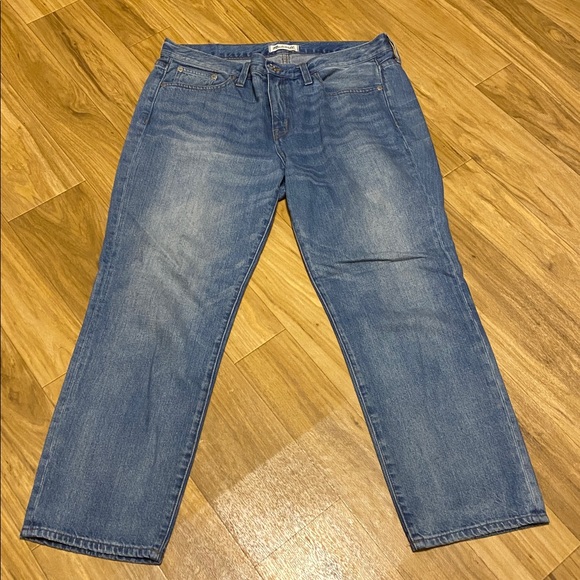 Bundle of Madewell size 32/14 boyfriend jeans w C&I floral blouse; size L - Picture 8 of 10